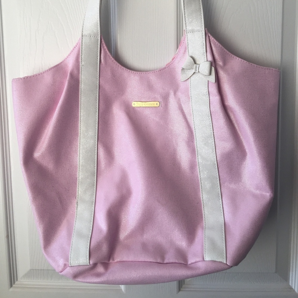 Large Juicy Couture Pink Bowtie Tote Bag